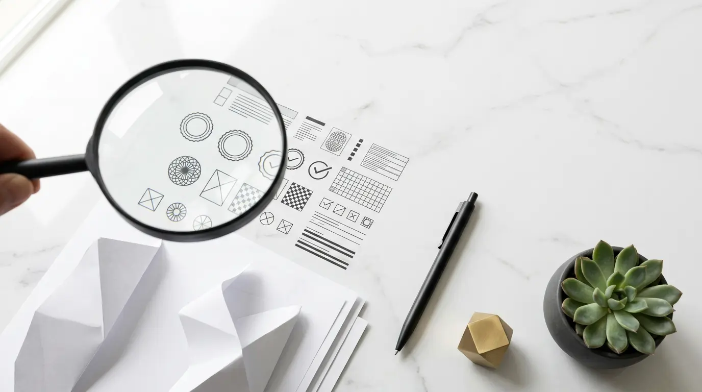 Analyse de documents de certification CPF avec loupe sur un bureau professionnel