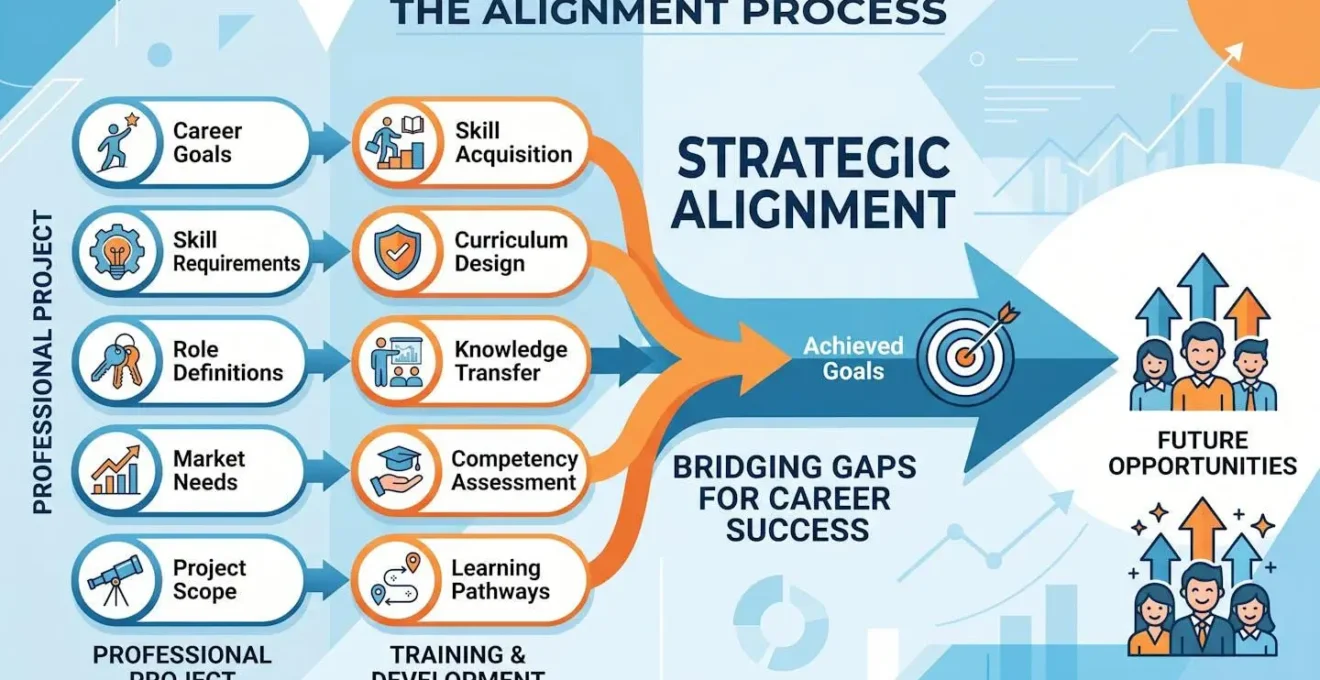 Représentation visuelle de l'alignement entre projet professionnel et formation